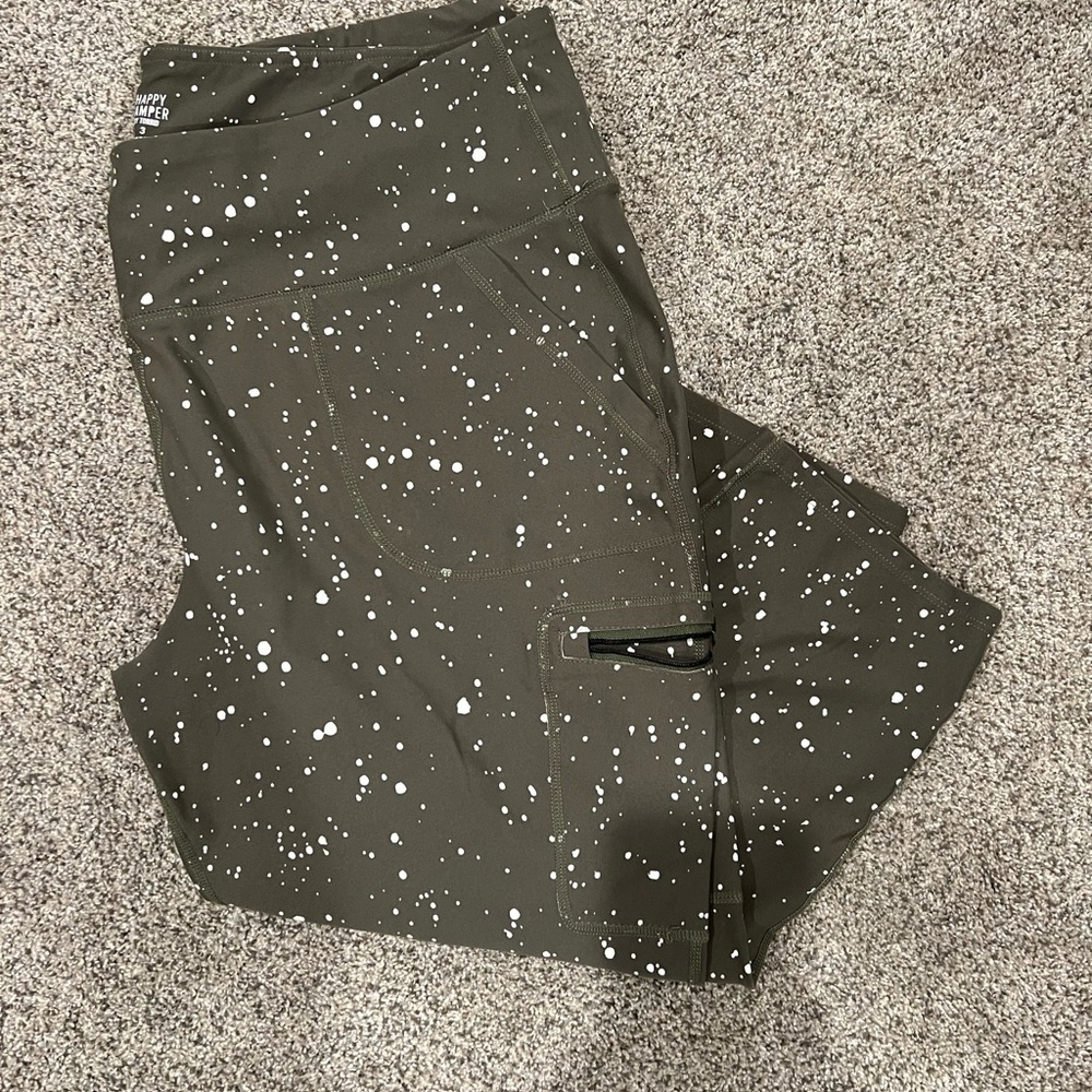 Torrid Olive Leggings with White Speckles